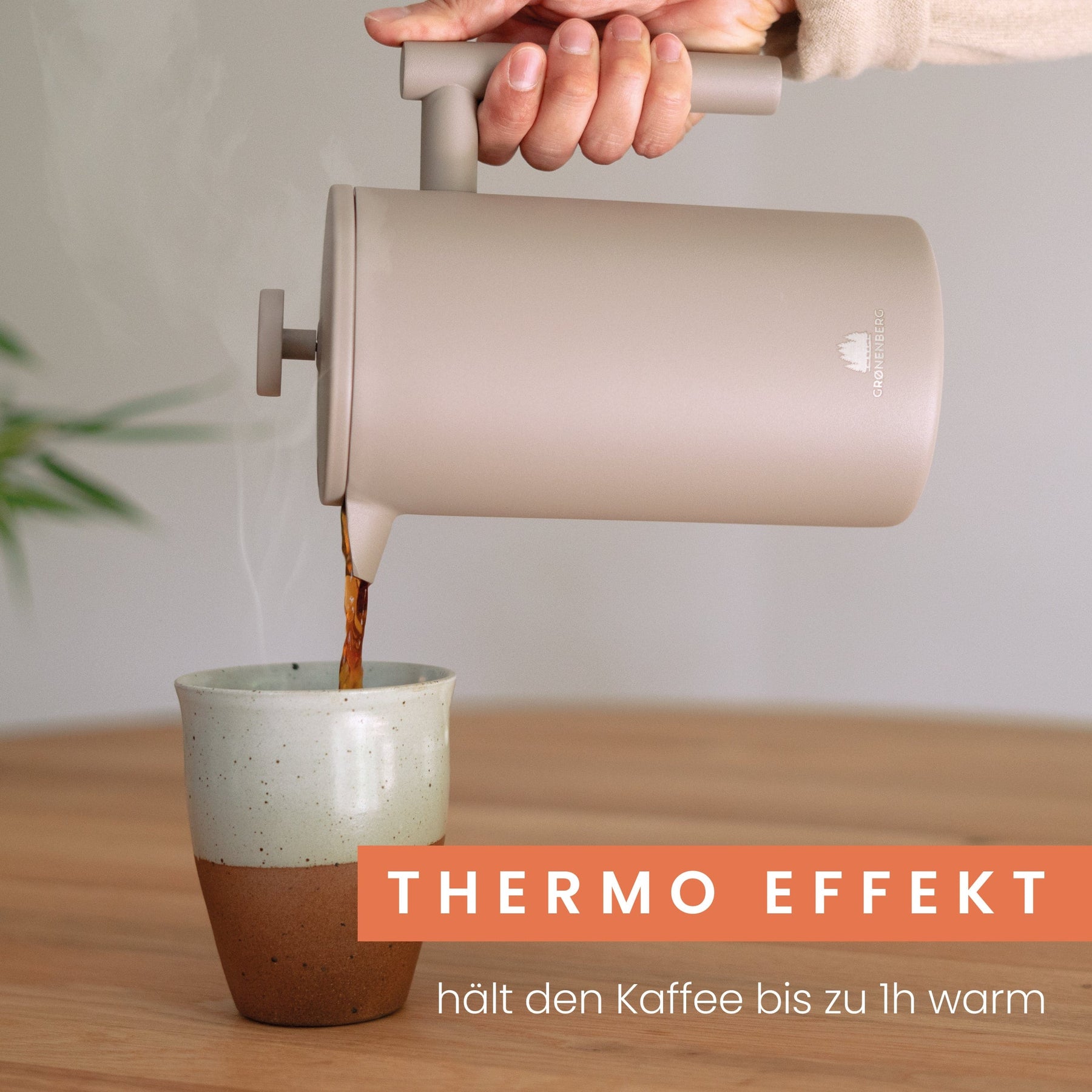 Edelstahl French Press Earth 0,6 oder 1 Liter inkl. Ersatz-Filter