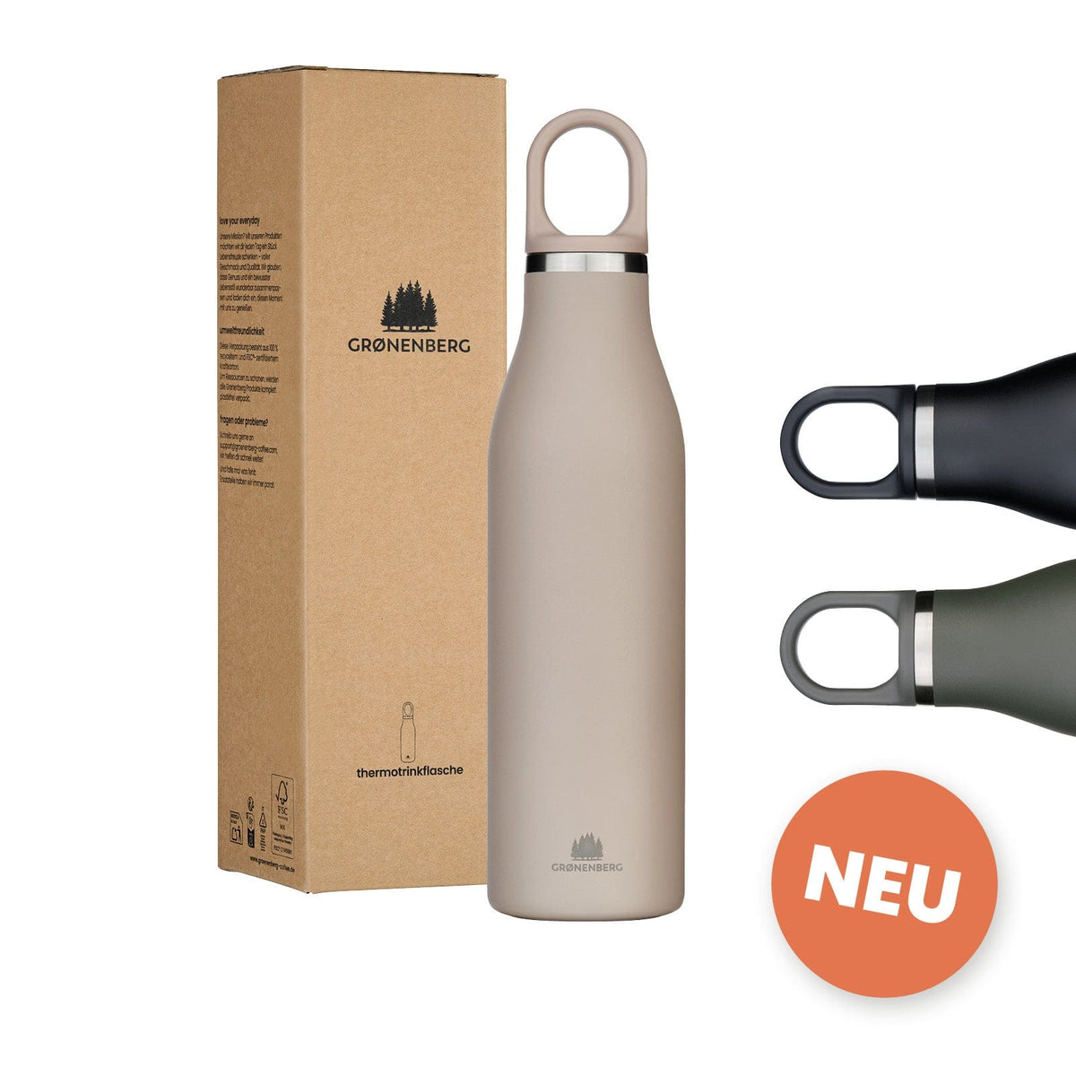 Trinkflasche Thermo aus Edelstahl 750 ml