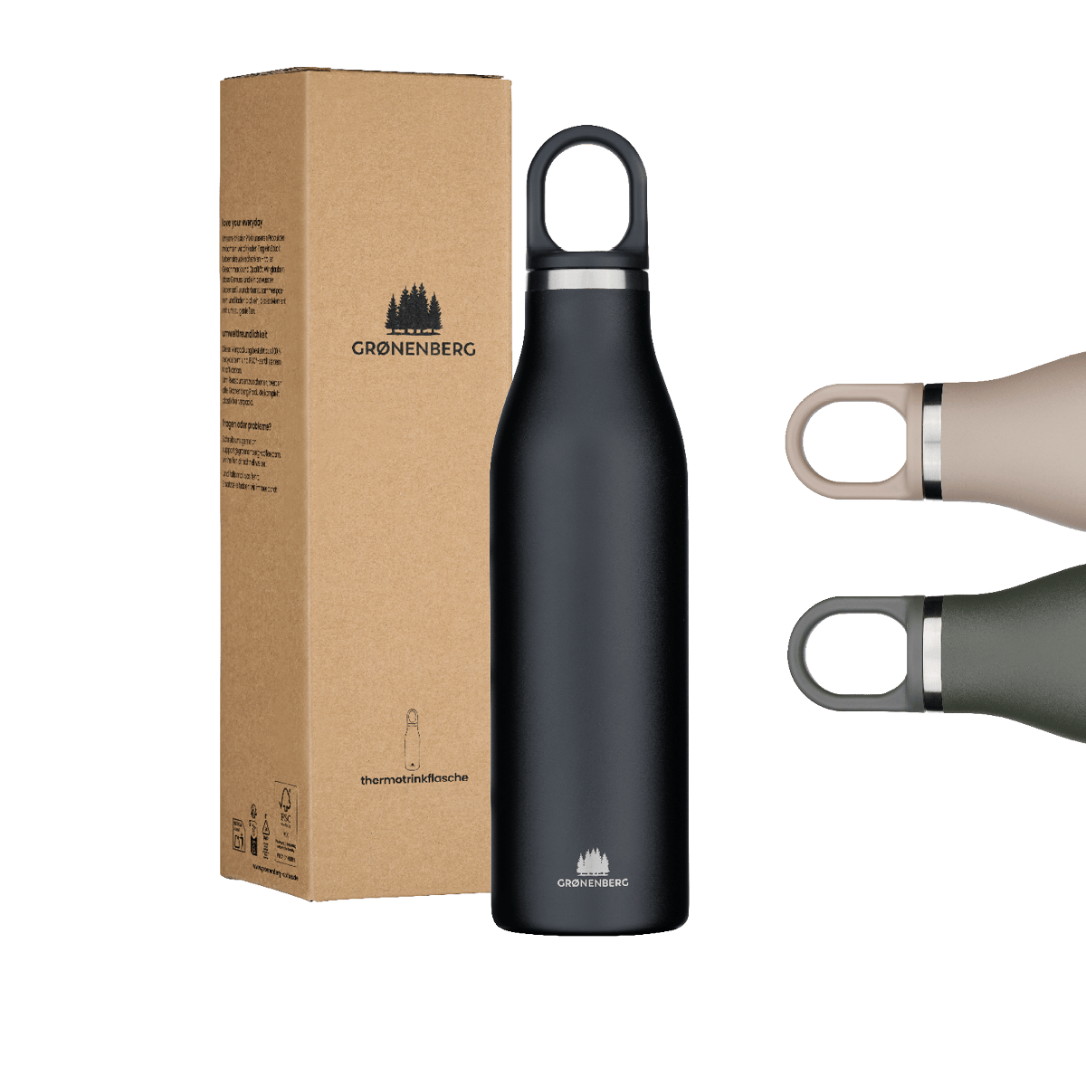 Trinkflasche Thermo aus Edelstahl 500 oder 750 ml