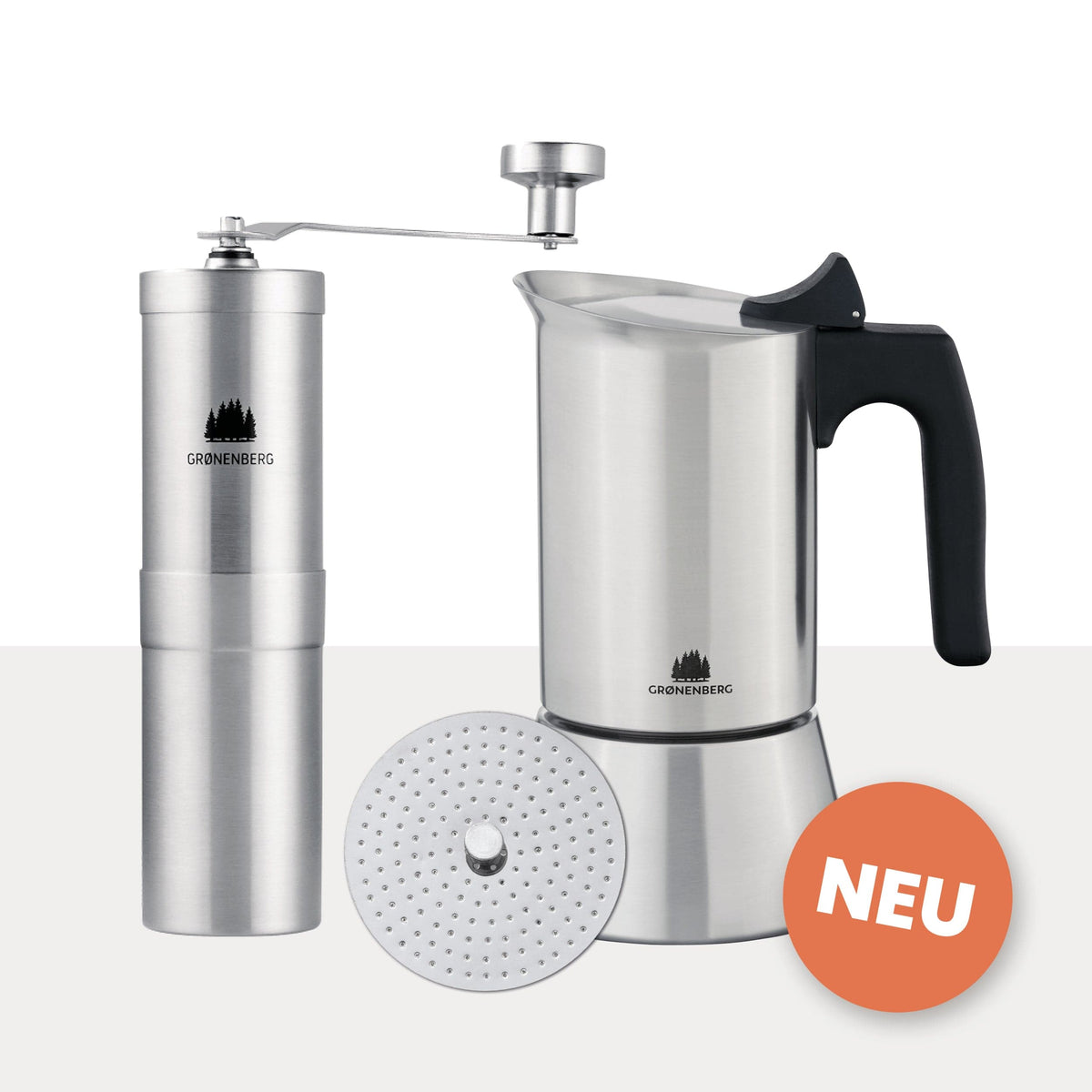 Spar Set #7: Kaffeemühle + Espressokocher Induktion