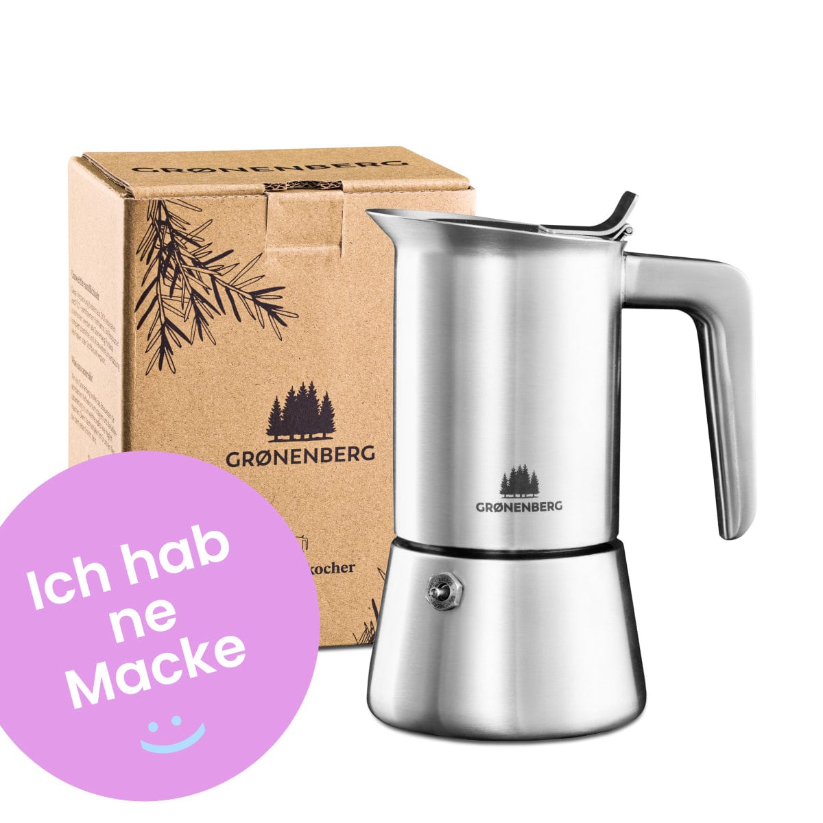 Second Chance Espressokocher aus 100% Edelstahl 4 oder 6 Tassen (200 oder 300 ml) | Induktion