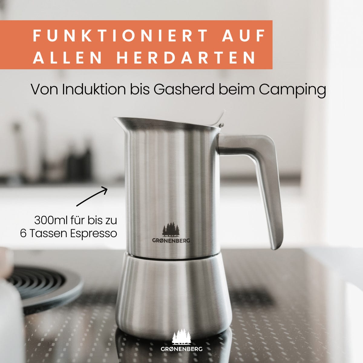 espressokocher auf herd