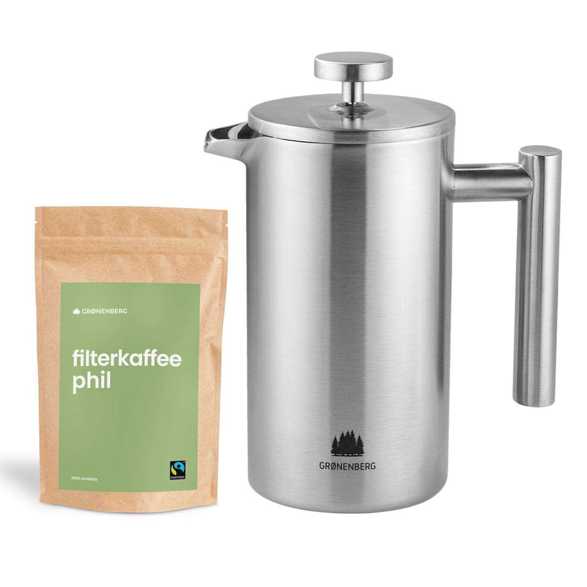 french press und kaffee