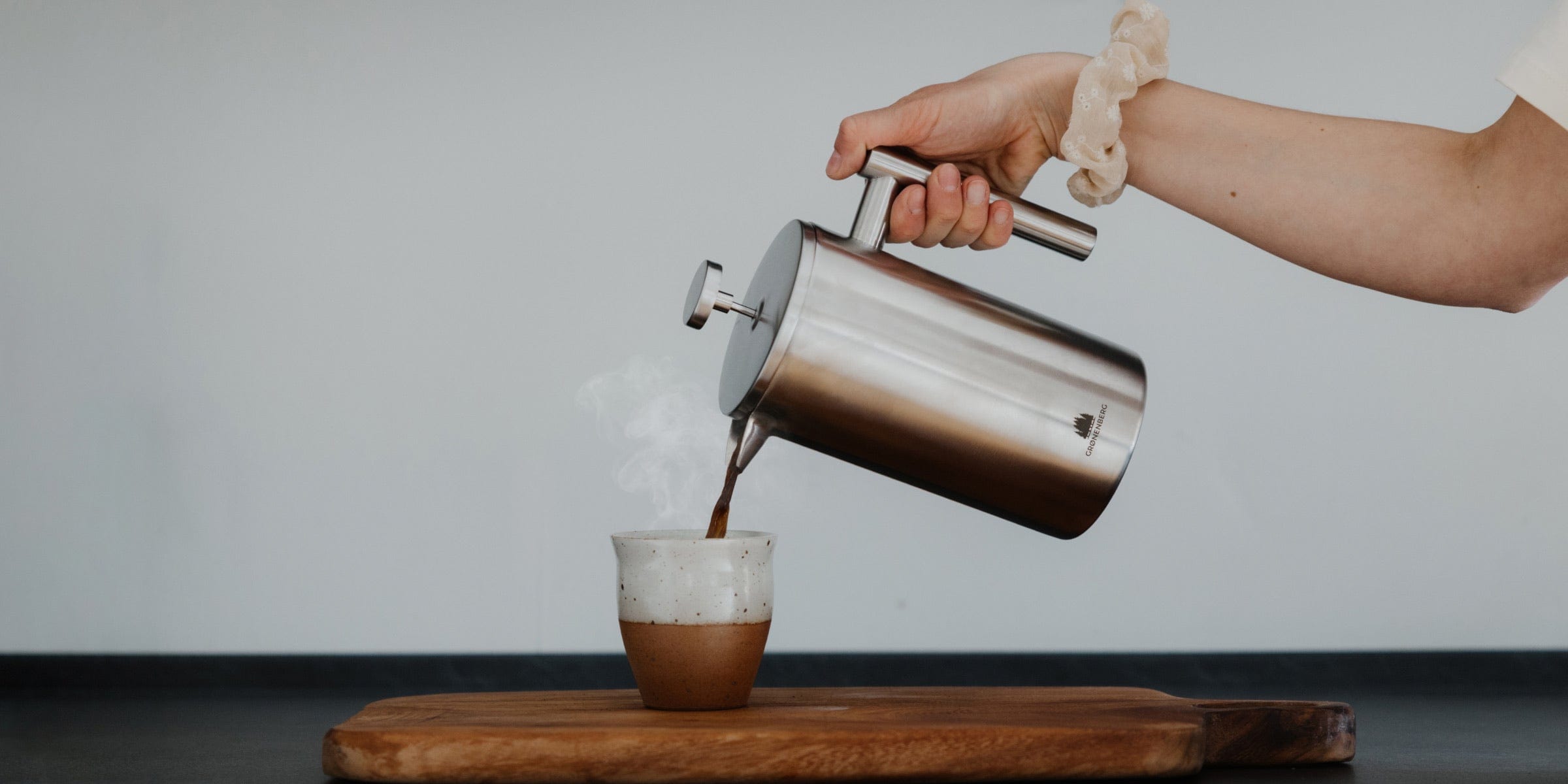 French press aus Edelstahl