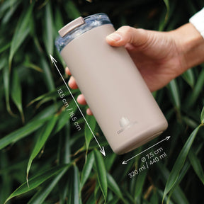 Thermobecher 320 oder 440ml | Kaffeebecher to go aus recyceltem Edelstahl | 100% Auslaufsicher