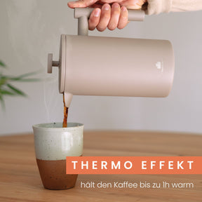 Edelstahl French Press Earth 0,6 oder 1 Liter inkl. Ersatz-Filter