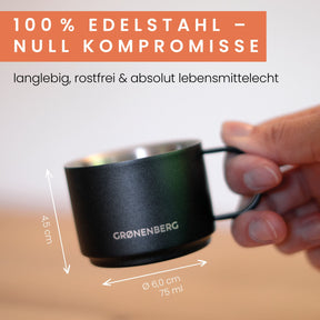 Espressotassen Edelstahl 2er Set