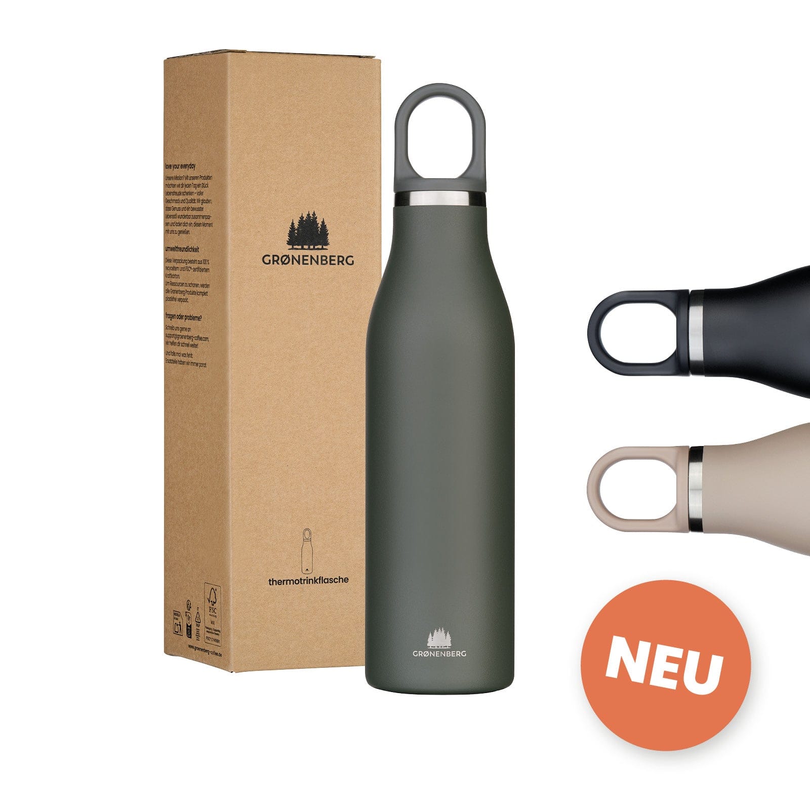 Trinkflasche Thermo aus Edelstahl 500 ml