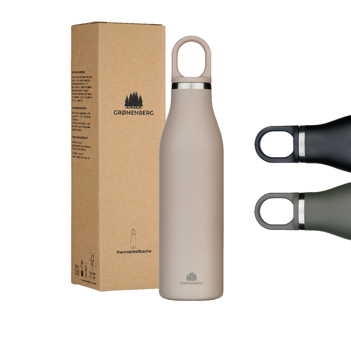 Trinkflasche Thermo aus Edelstahl 500 oder 750 ml