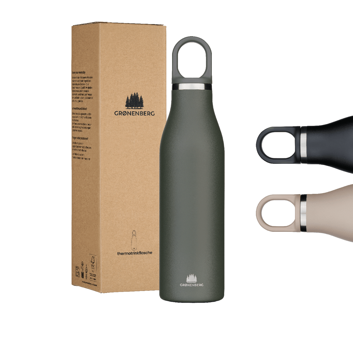 Trinkflasche Thermo aus Edelstahl 500 oder 750 ml