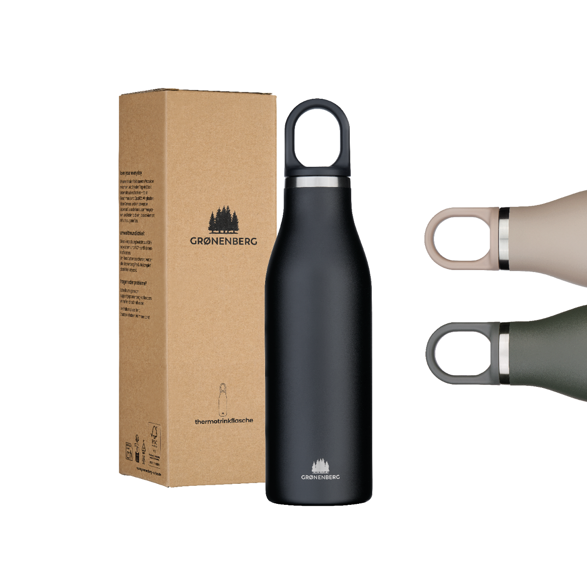 Trinkflasche Thermo aus Edelstahl 500 oder 750 ml