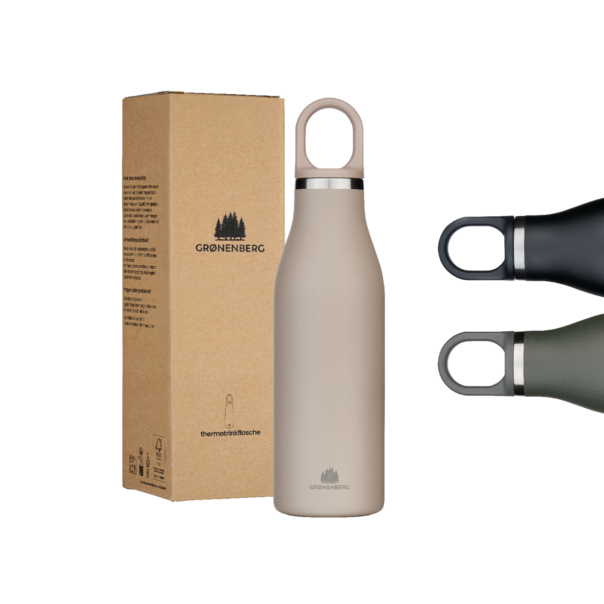 Trinkflasche Thermo aus Edelstahl 500 oder 750 ml