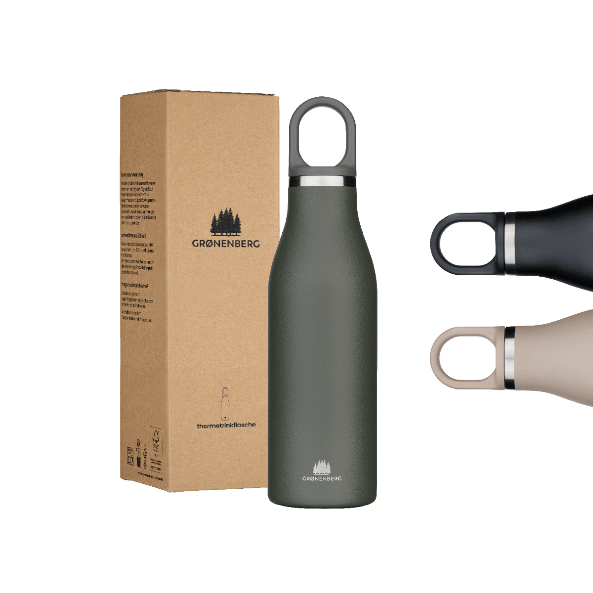 Trinkflasche Thermo aus Edelstahl 500 oder 750 ml