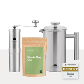 Spar Set #3: Bio Kaffeebohnen (250g) + Kaffeemühle + French Press