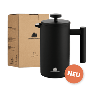 Edelstahl French Press Black 0,6 oder 1 Liter inkl. Ersatz-Filter
