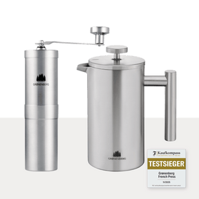Spar Set #1: Kaffeemühle + French Press (3 Größen)