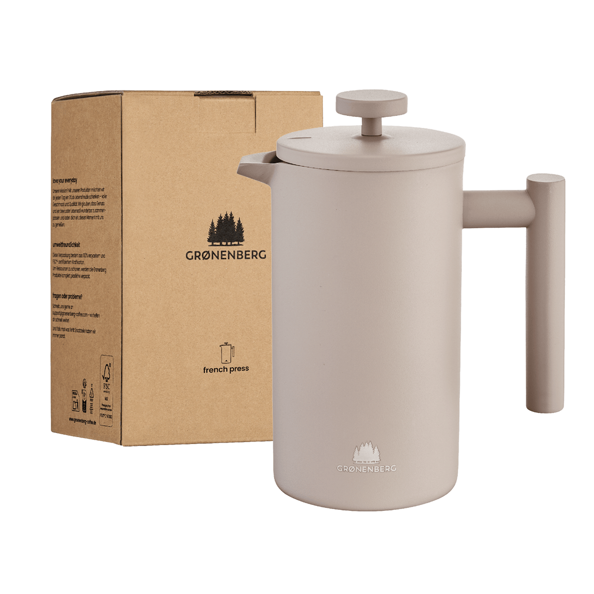Edelstahl French Press Earth 0,6 oder 1 Liter inkl. Ersatz-Filter