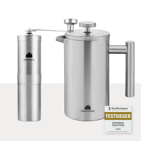 Spar Set #1: Kaffeemühle + French Press (3 Größen)