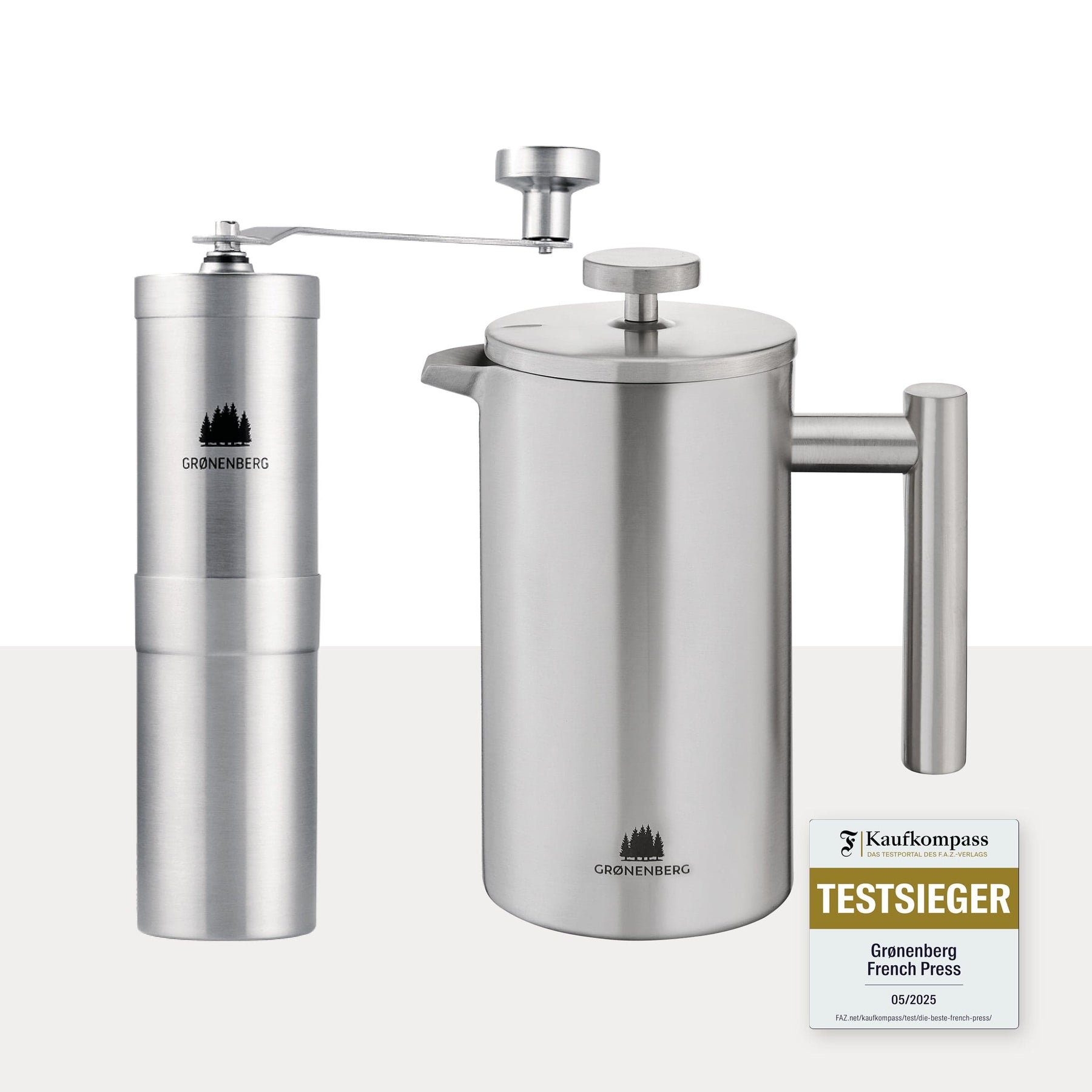 Spar Set #1: Kaffeemühle + French Press (3 Größen)