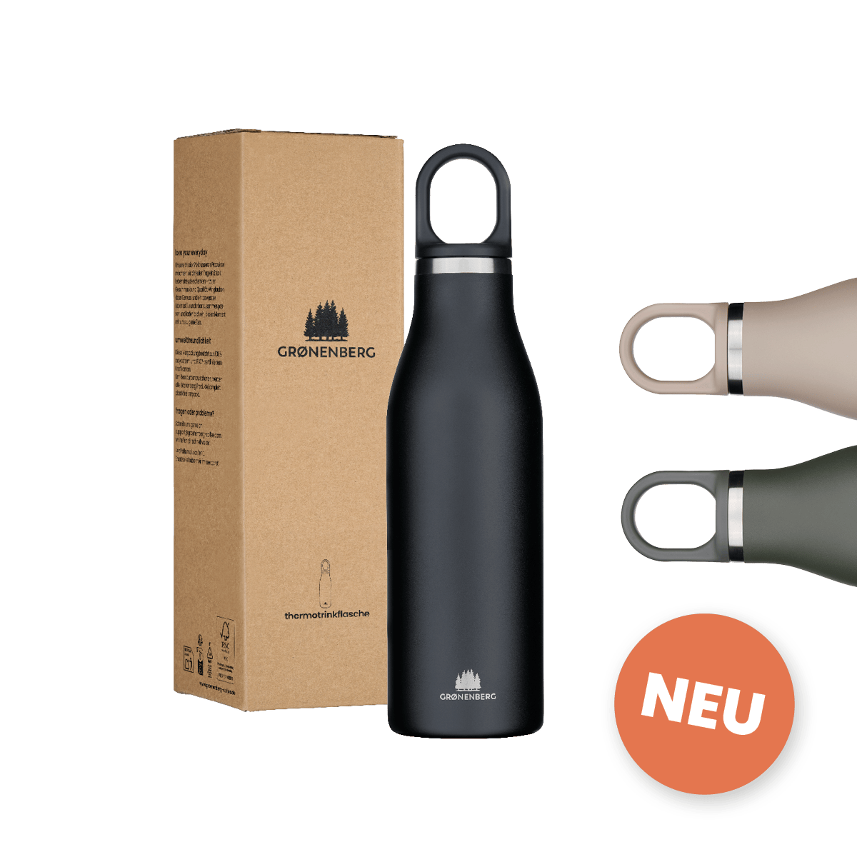 Trinkflasche Thermo aus Edelstahl 500 oder 750 ml
