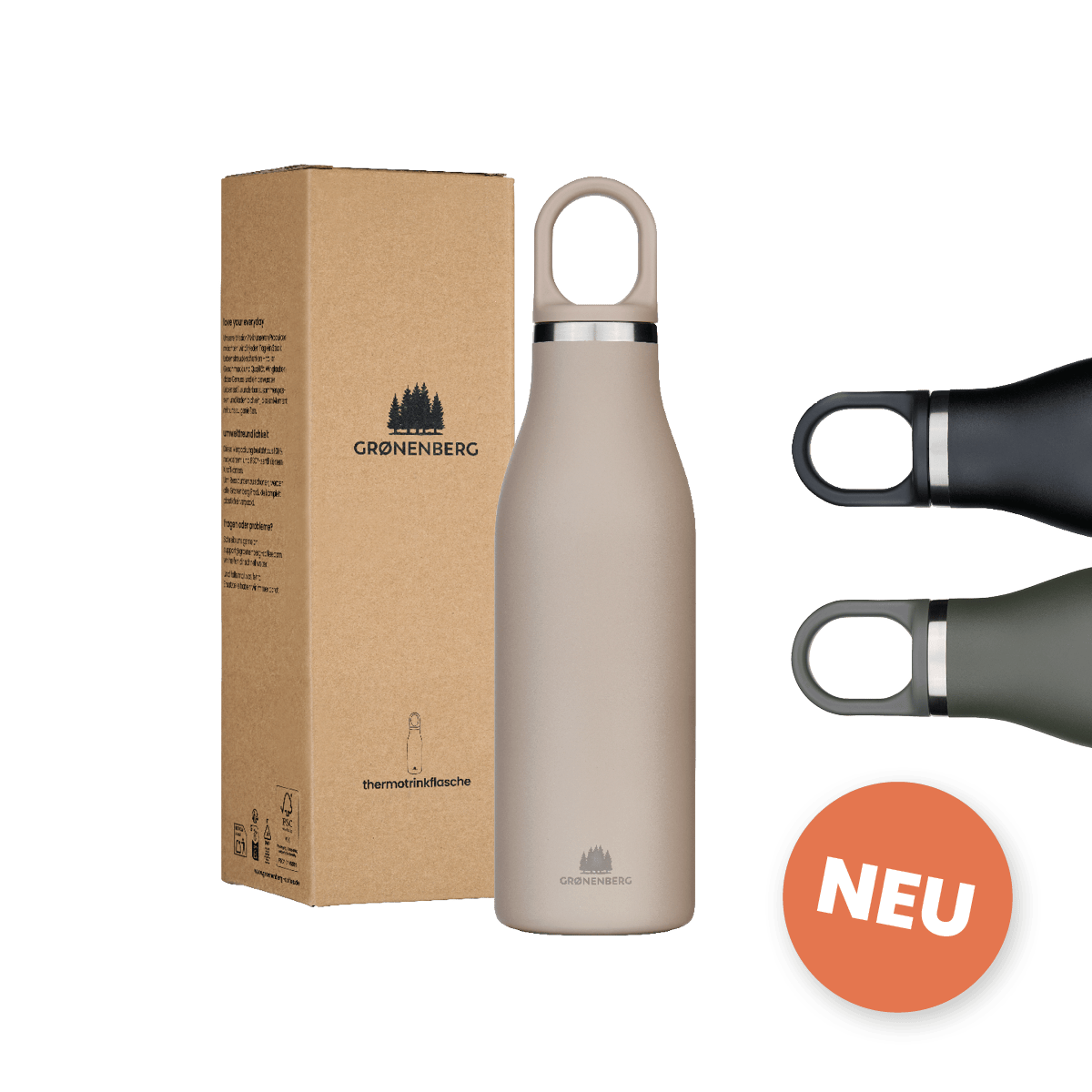 Trinkflasche Thermo aus Edelstahl 500 oder 750 ml