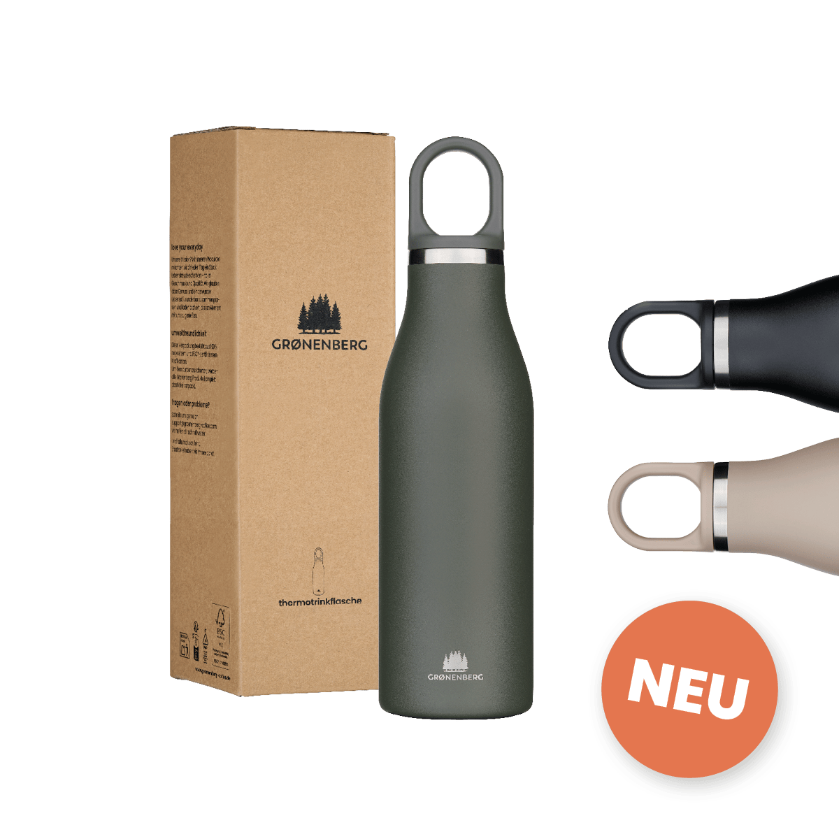 Trinkflasche Thermo aus Edelstahl 500 oder 750 ml