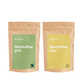 Filter-Kaffee Probierset | 500g Kaffeebohnen oder Pulver | 100% Arabica