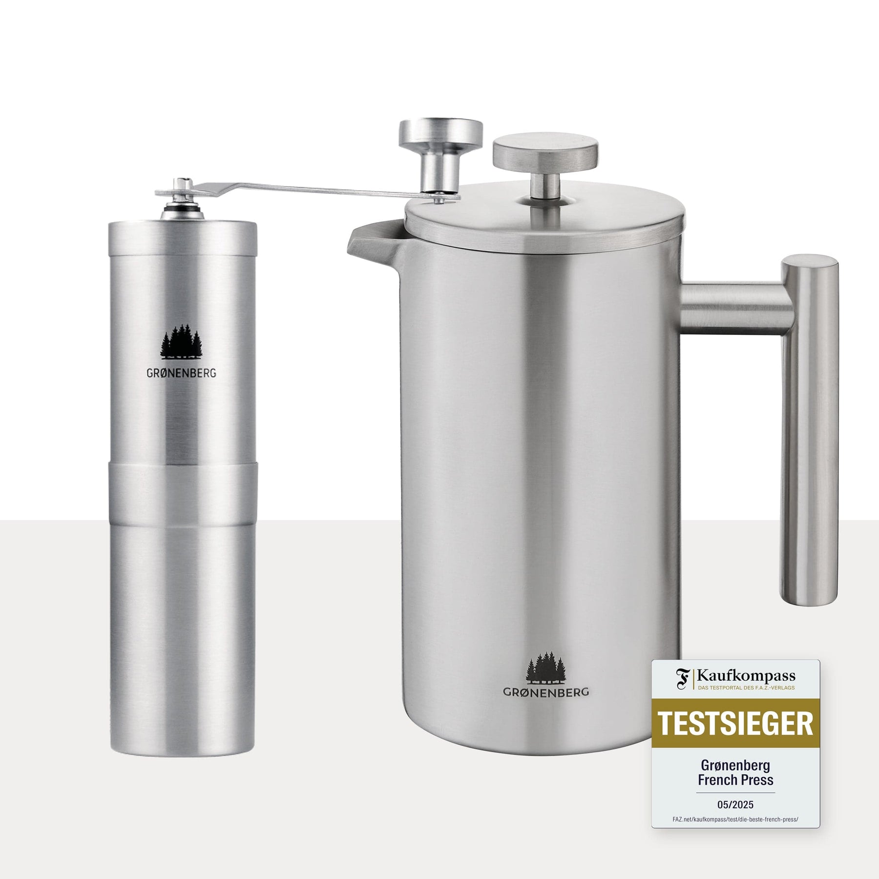 Spar Set #1: Kaffeemühle + French Press (3 Größen)
