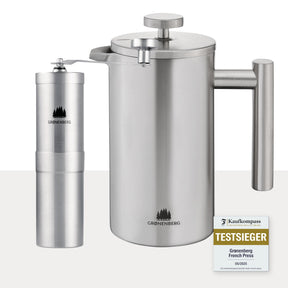 Spar Set #1: Kaffeemühle + French Press (3 Größen)