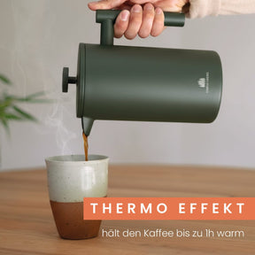 Edelstahl French Press Forest 0,6 oder 1 Liter inkl. Ersatz-Filter