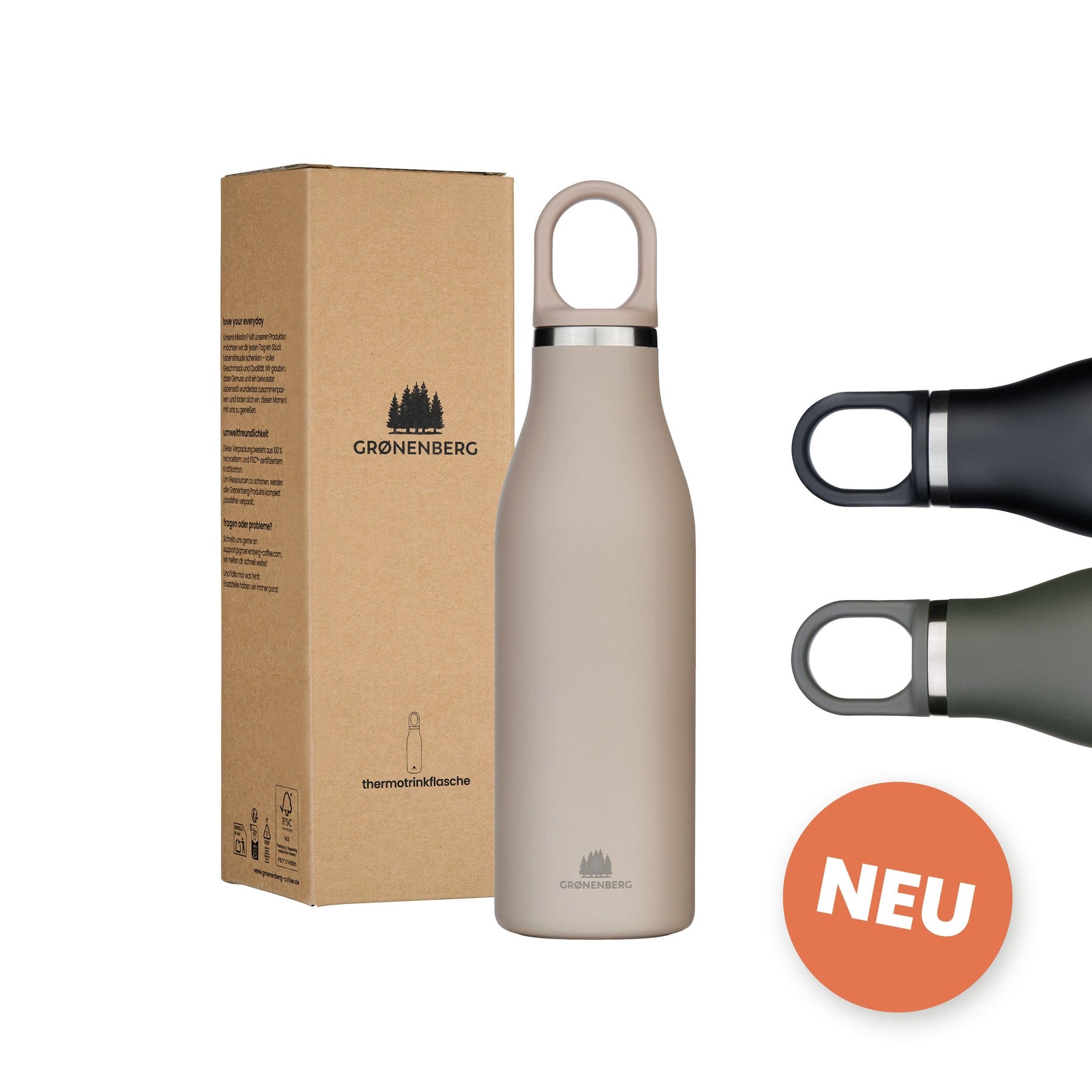 Trinkflasche Thermo aus Edelstahl 500 ml