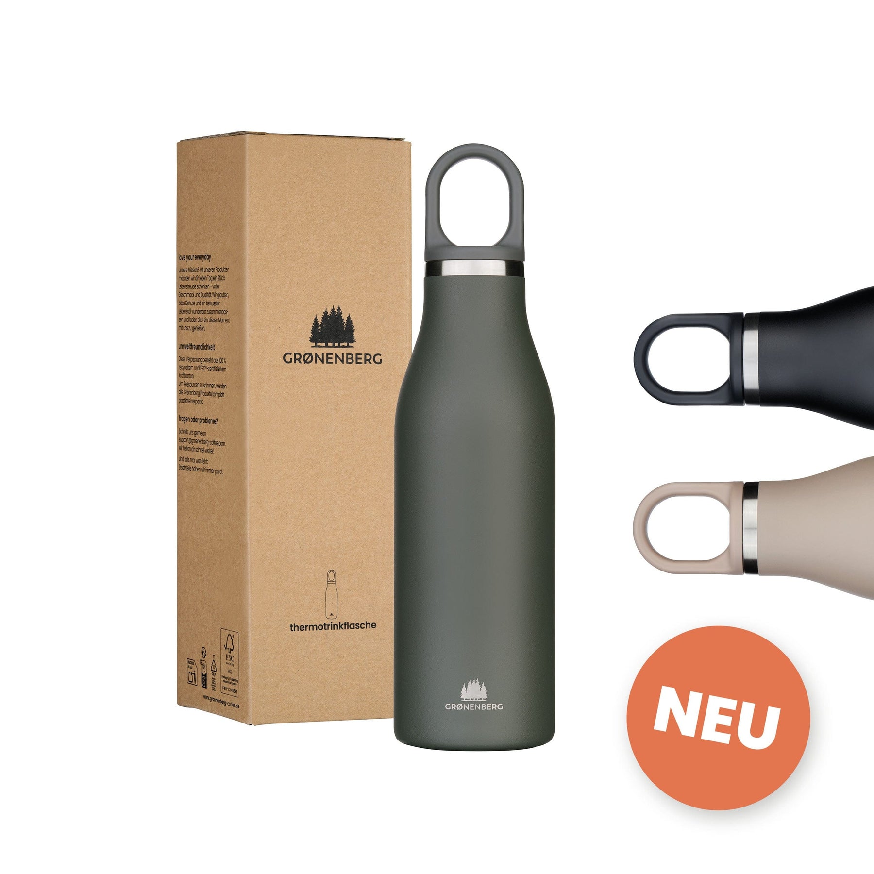 Trinkflasche Thermo aus Edelstahl 500 ml