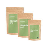PHIL Bio Filter-Kaffee | Kaffeebohnen oder Pulver | 100% Arabica | Fairtrade