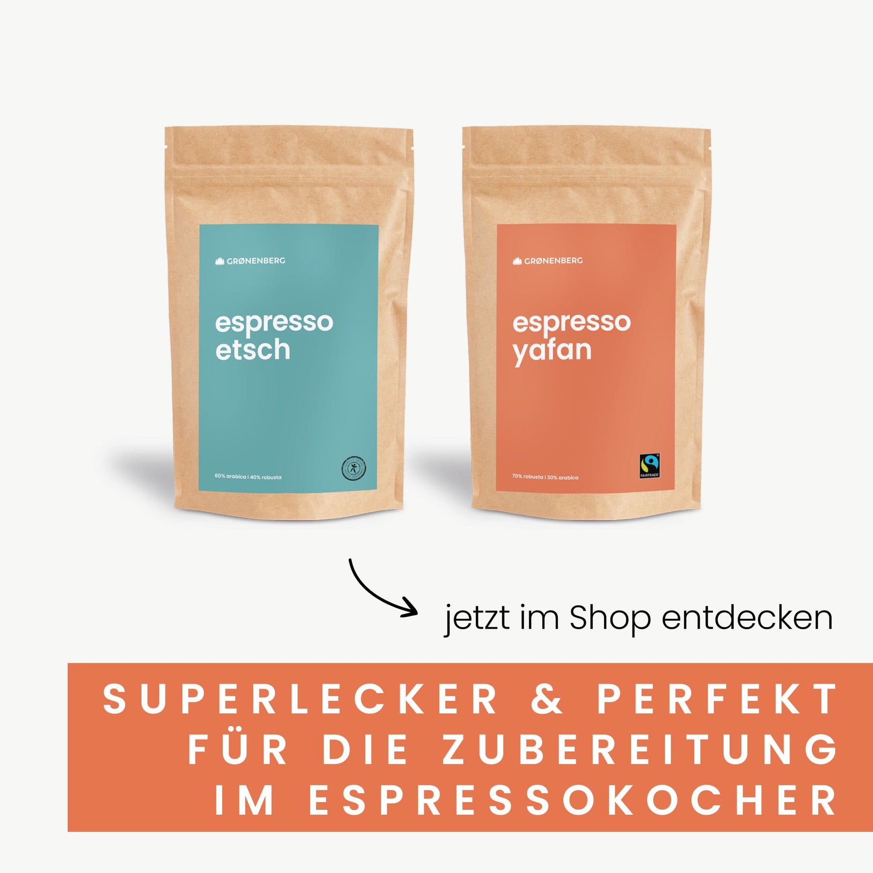 Espressokocher Induktion 4 oder 6 Tassen (200-300 ml) + Reduziersieb | Edelstahl