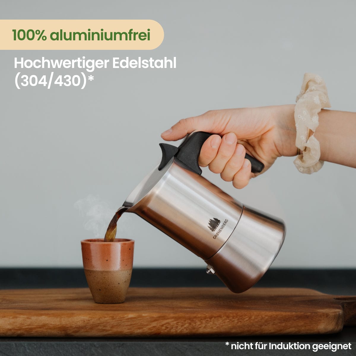 Espressokocher Edelstahl 1-2 Tassen (100 ml)