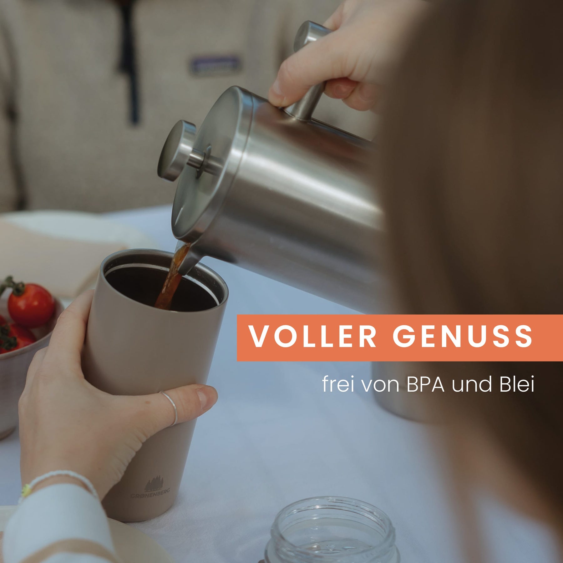 Thermobecher 320 oder 440ml | Kaffeebecher to go aus recyceltem Edelstahl | 100% Auslaufsicher