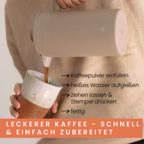 Edelstahl French Press Earth 0,6 oder 1 Liter inkl. Ersatz-Filter