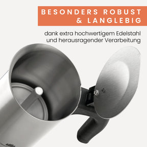 espressokocher edelstahl langlebig