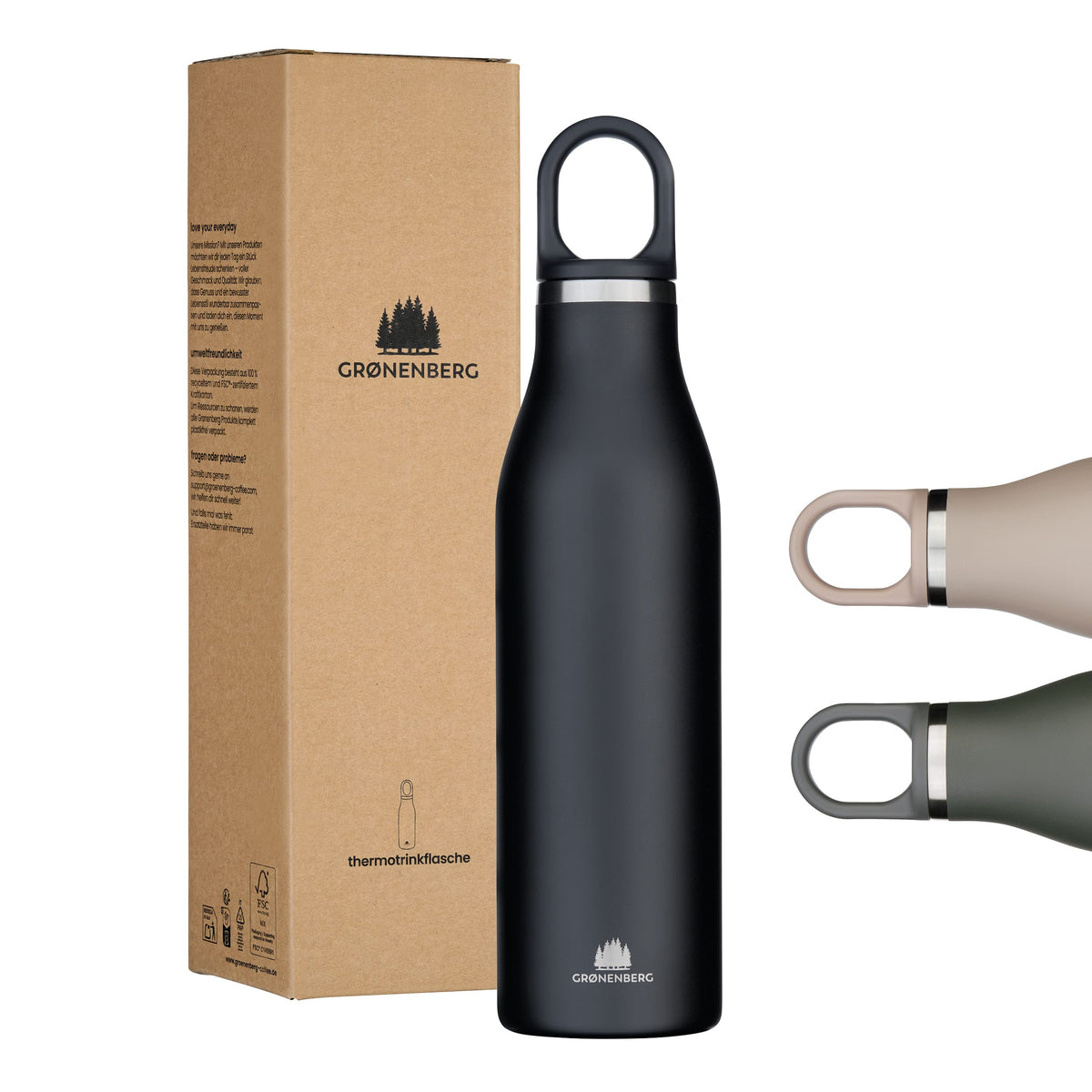 Trinkflasche Thermo aus Edelstahl 500 oder 750 ml