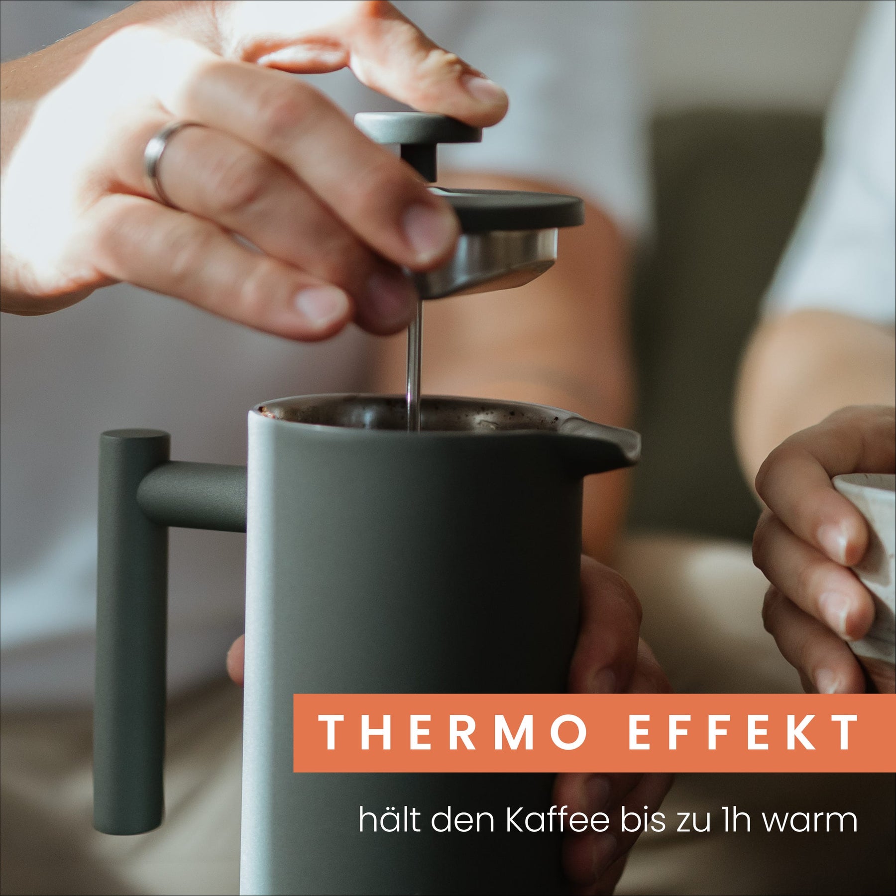 Edelstahl French Press Forest 0,6 oder 1 Liter inkl. Ersatz-Filter