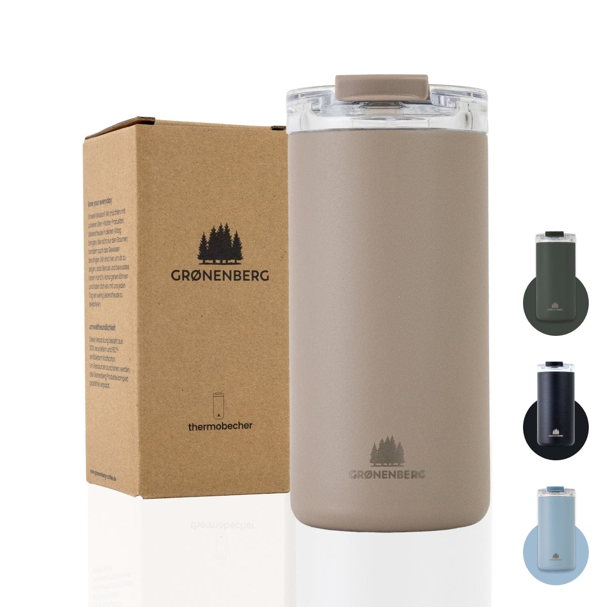 Thermobecher 473ml | Kaffeebecher to go aus recyceltem Edelstahl | 100% Auslaufsicher