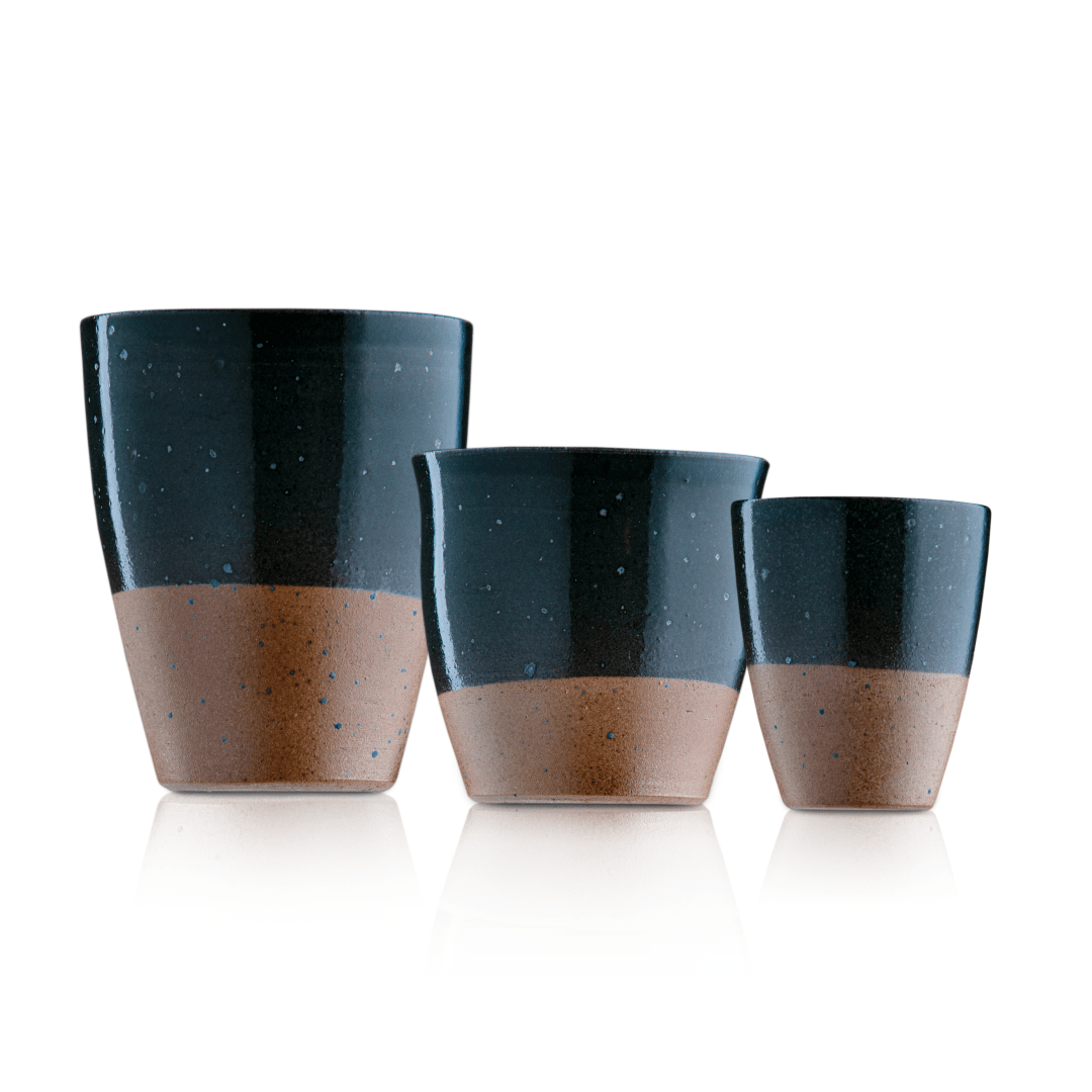 Keramik Spar Set 3: Kaffeetasse Waldgrün (3 Stk) | Tassengröße frei wählbar