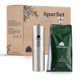 Spar Set 8: Kaffeemühle + Bio Espressobohnen