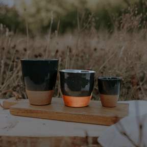 Kaffeetasse Waldgrün | Kaffeebecher Keramik